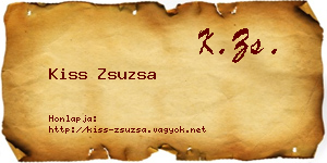 Kiss Zsuzsa névjegykártya