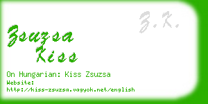 zsuzsa kiss business card